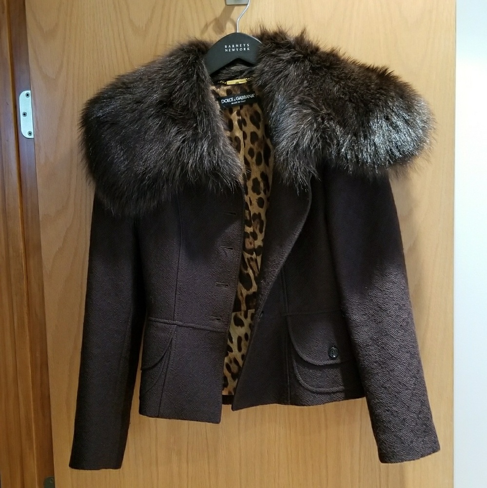 Dolce & Gabbana Fur Wool Jacket